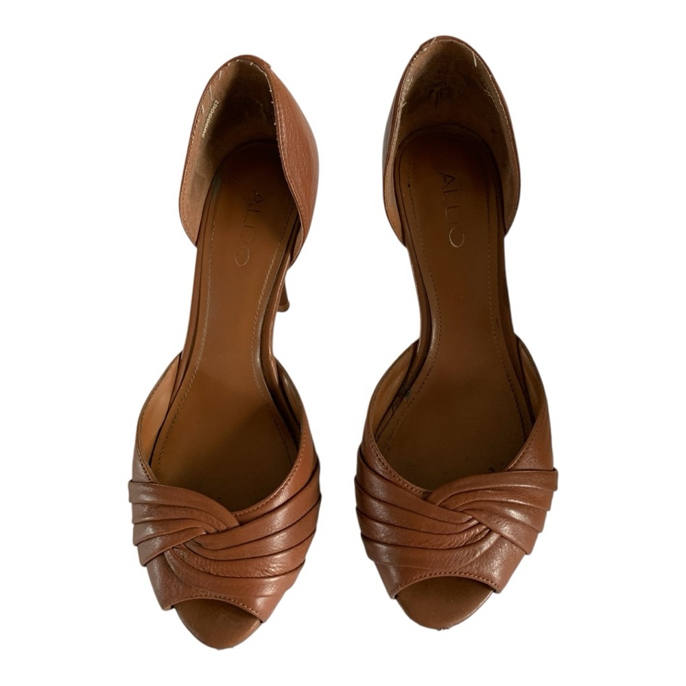 Aldo Copenhagen Brown Heels Sz 38/7.5 - Picture 3 of 10
